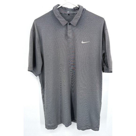 Tiger Woods Other - Tiger Woods Collection Nike Fit Dry Golf Polo Men's Size L Striped